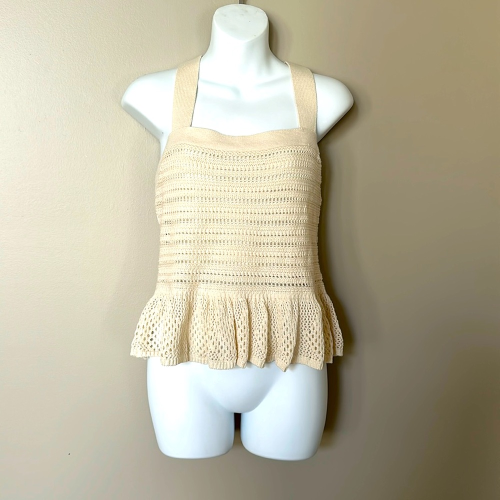 Crochet peplum top